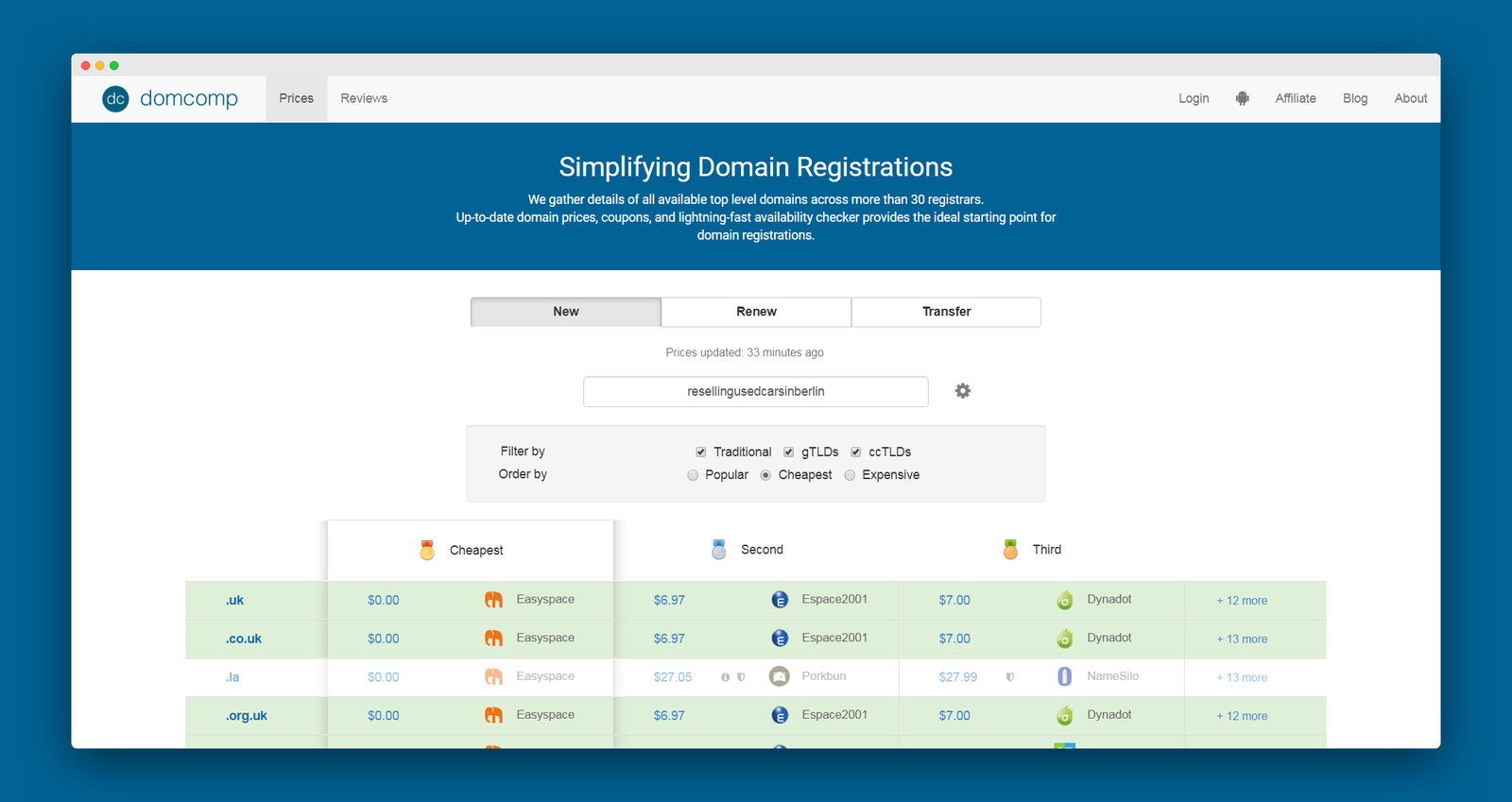 Domain And Compare