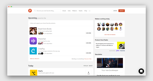 Recommendation: ProductHunt